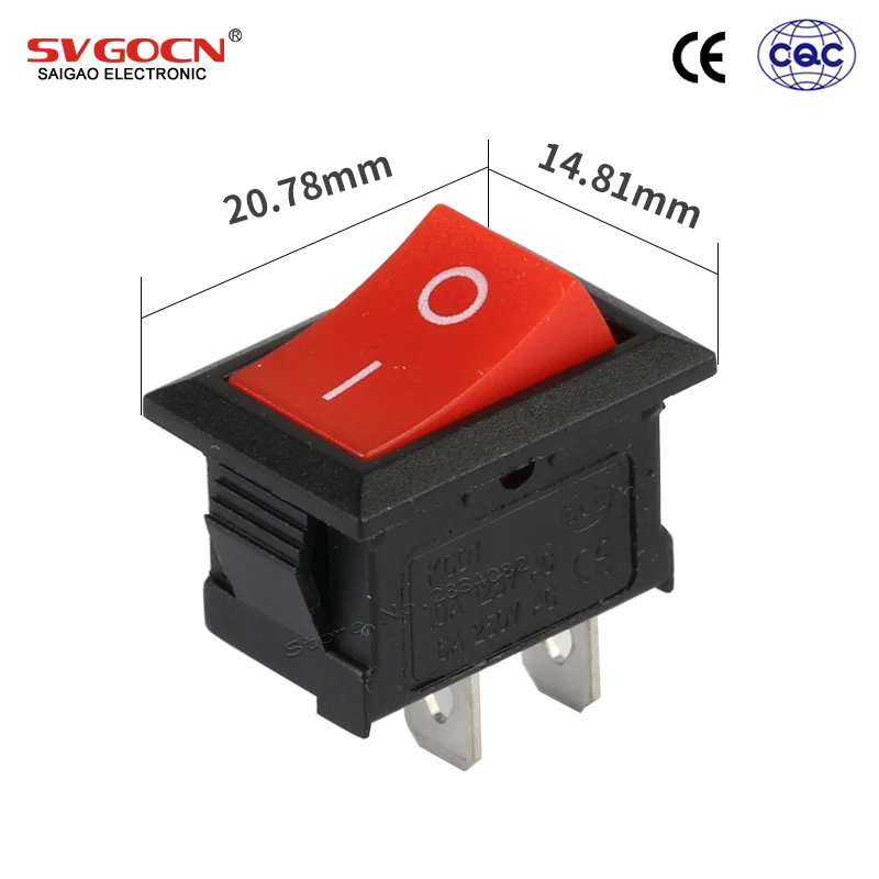 2 штифта 6A/250VAC 10А/125VAC SPDT кулисный переключатель лодки положения файла вкл. Замок с