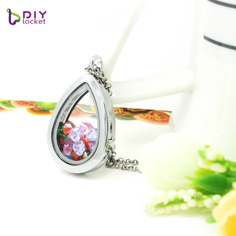 Diylocket Микки Стразы Магнитный стеклянный Плавающий Шарм медальон ожерелье кулон(цепи в комплекте бесплатно) LSFL013