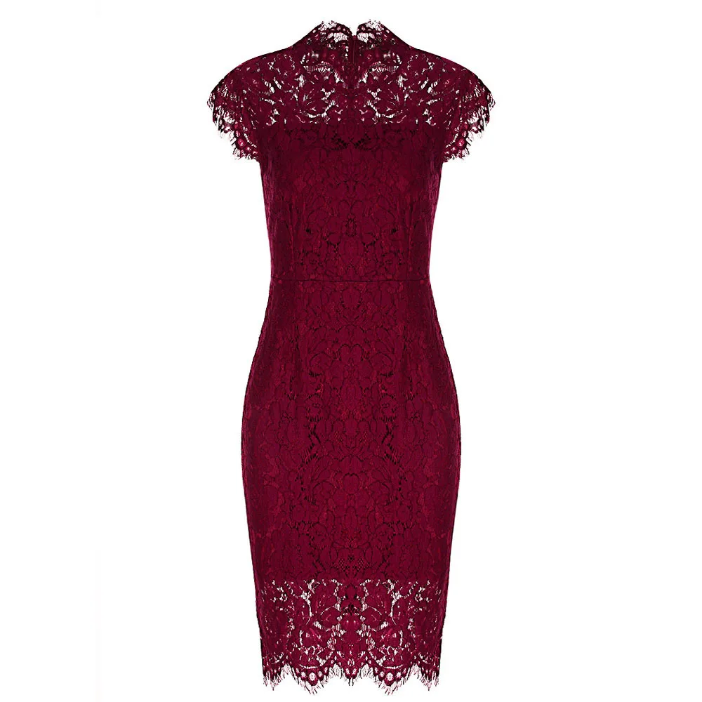 Vintage Burgundy Summer Lace Dress Sheath Bodycon Party Dress Midi Length Slim Black Vestido 2018 Elegant Hollow out White Robe
Vintage Burgundy Summer Lace Dress Sheath Bodycon Party Dress Midi Length Slim Black Vestido 2018 Elegant Hollow out White Robe