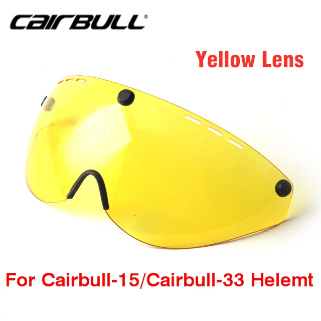 Yellow lens Cairbull велосипедный шлем объектив Aero Road велосипедный шлем TT очки шлем магнитные линзы Желтый/цветной/серый/прозрачные очки - Цвет: Yellow lens
