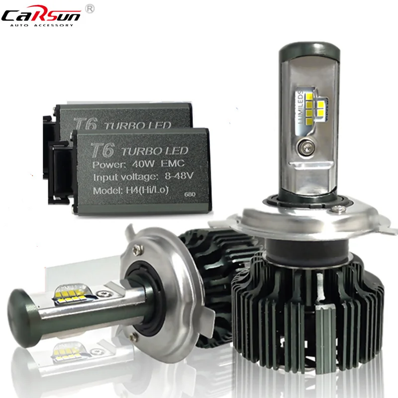 CARSUN T6 H4 H7 H11 H1 CSP светодиодный 9005/HB3 9006/HB4 H13 9004 9007 H3 8000Lm Автомобильные фары
