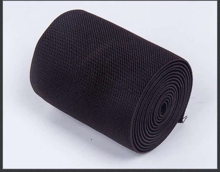 Эластичные ленты из полиэстера двусторонний твил шириной 10 см 50 ярдов черный