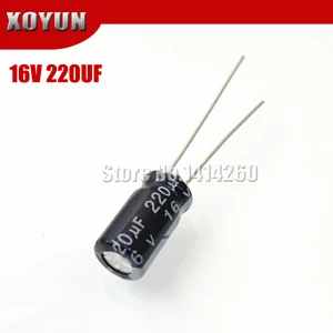 50 шт. высококачественный электролитический конденсатор 16 В 220 мкФ 6*7 мм мкФ 16 в 6*7