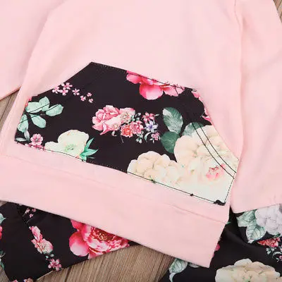 2 шт./компл. кофта с капюшоном и штаны для девочек|baby girl|baby girl floralset baby |