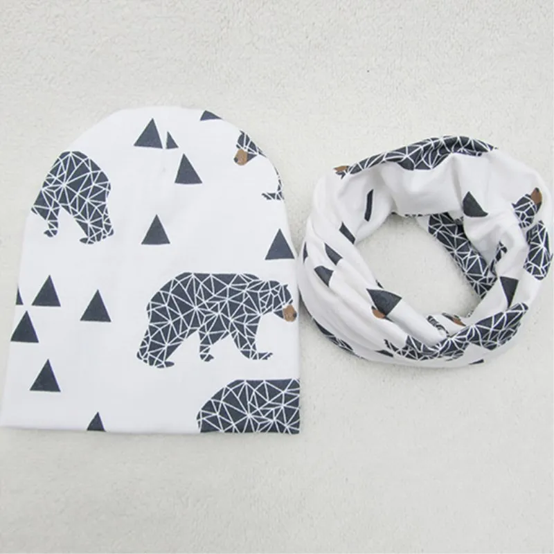 Комплект из 2 предметов Весенняя шляпа для младенцев Осенние хлопковые шапки