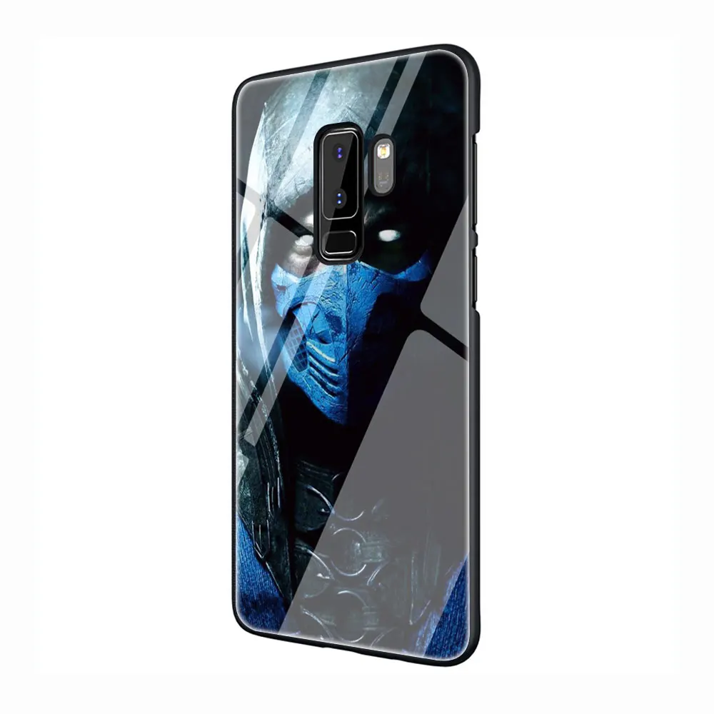 G4 Скорпион в Mortal Kombat закаленное Стекло чехол для телефона чехол для Galaxy S7 край S8 9 10 Plus, Note 8, 9, 10, A10 20 30 40 50 60 70 - Цвет: G4