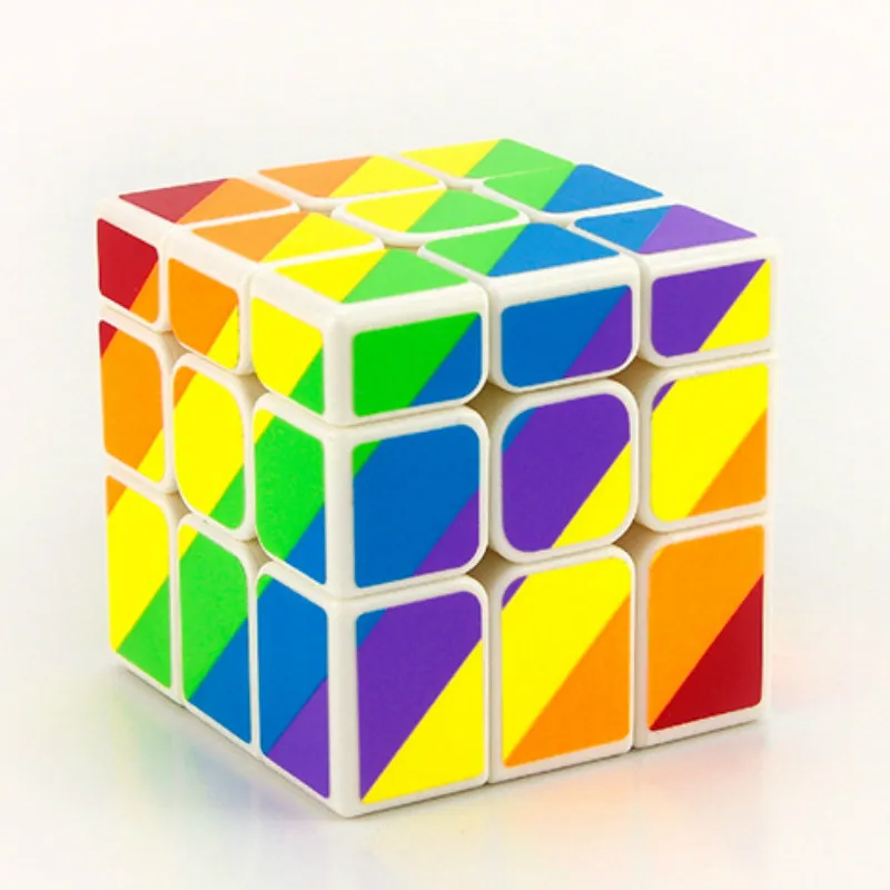 YJ Cube 3x3x3, 6 сторон, скоростной кубик, магические кубики, cubo magico, пластиковая развивающая головоломка, твист, игра, подарок, игрушки для детей - Цвет: Белый