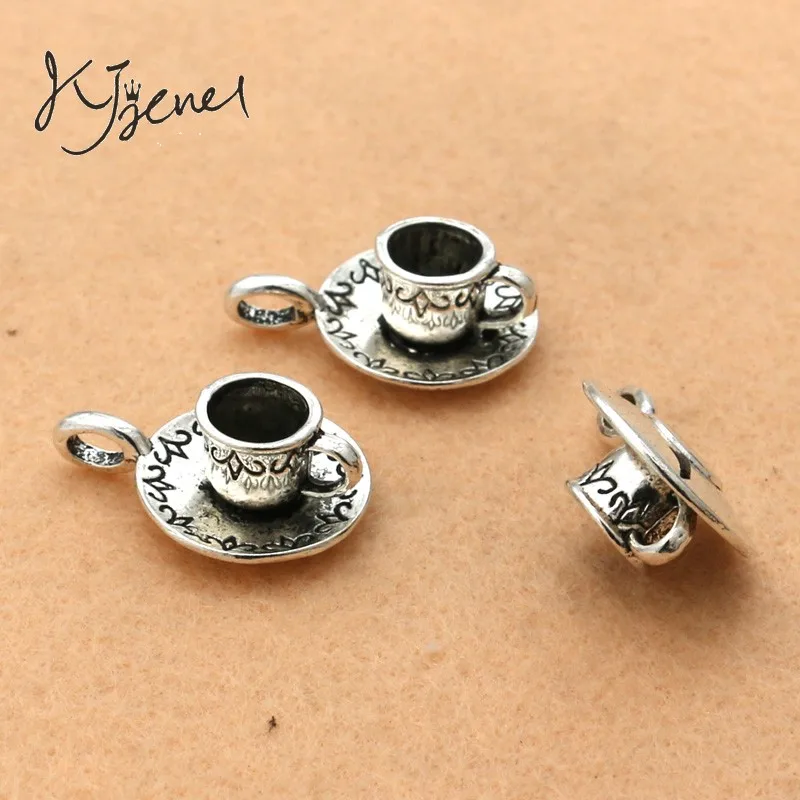 KJjewel тибетская Посеребренная кофейная чашка чайник подвески ювелирные изделия