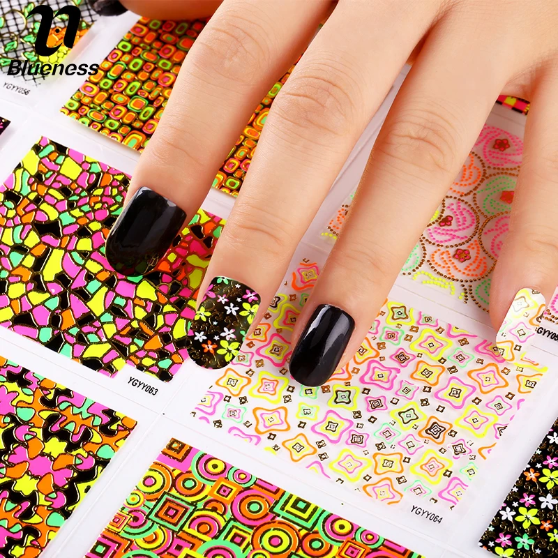 наклейки для ногтей на ногти маникюр дизайн набор маникюра 24 шт./лот 3D красоты