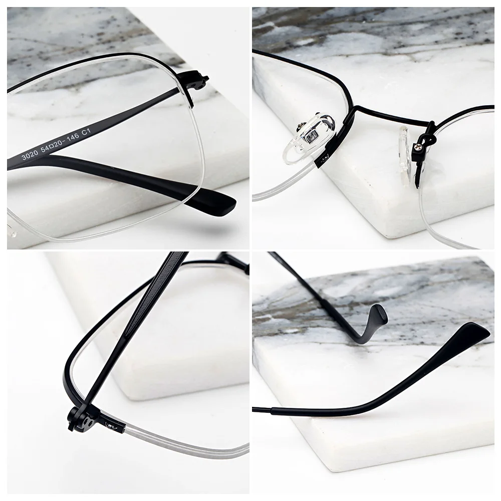 Очки для близорукости пластиковые Полуободковые защита от синего света 2018 |