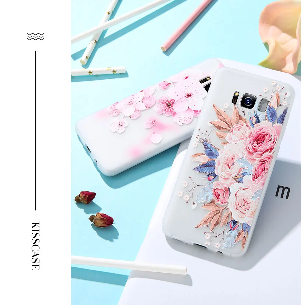 KISSCASE цветочный чехол для samsung Galaxy A5 A7 J7 2016 2017 Мягкий силиконовый S8 S9 Plus S7 Edge Note 9 |