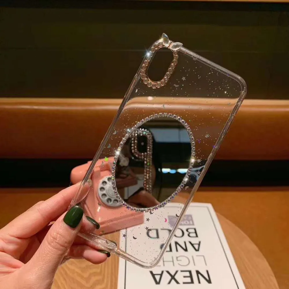 LaMaDiaa зеркальный чехол для телефона iphone 7 8 6s 6 plus X XR XS Max Симпатичные из мягкого ТПУ