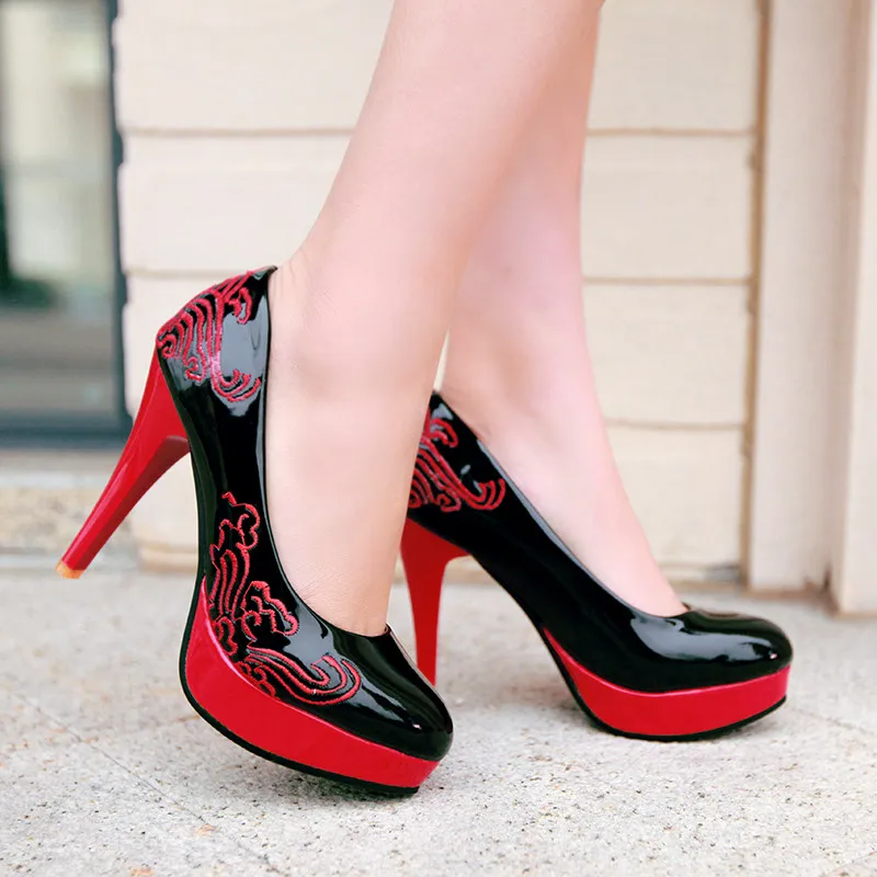new arrivals dropship plus Size 28-52 Platform pumps Woman Shoes Slip On high heels Shoes Woman Pumps