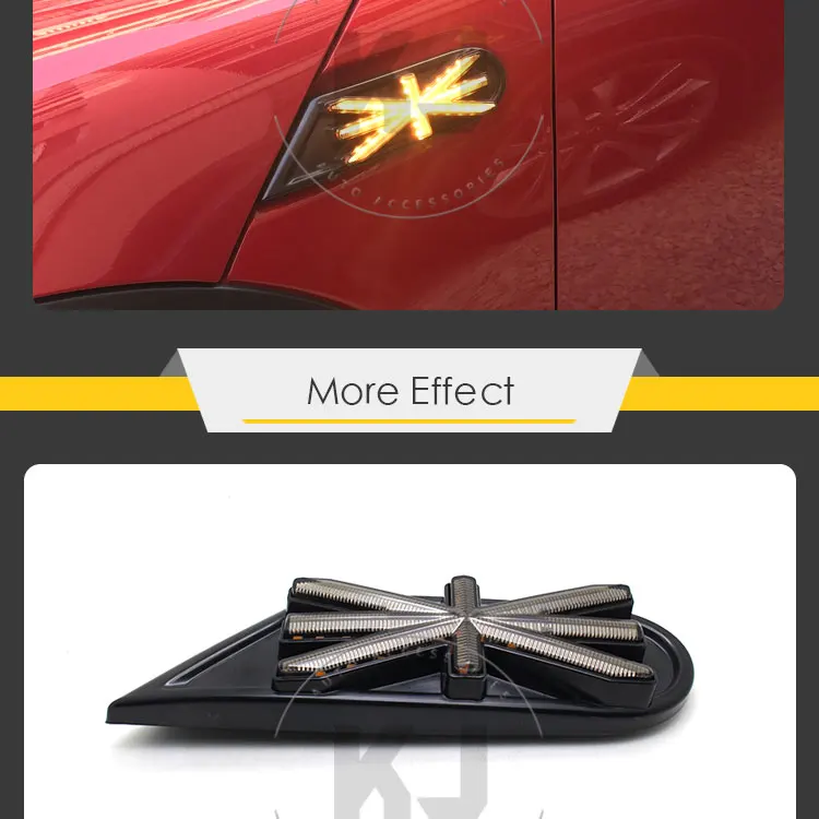 Автомобильный стильный динамический мерцающий боковой габаритный светильник для Mini Cooper R55 R56 R57 R58 R59 светодиодный индикатор поворота, аксессуары для Юнион Джек