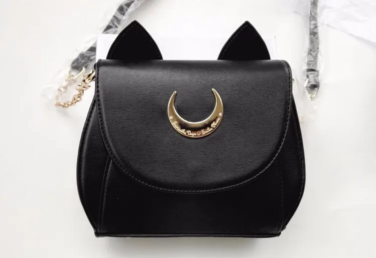 MSMO Белый/Черный Сейлор Мун Luna/Artemis сумка на плечо Женская Luna Cat кожаная сумка женская сумка через плечо с цепочкой маленькая сумка
