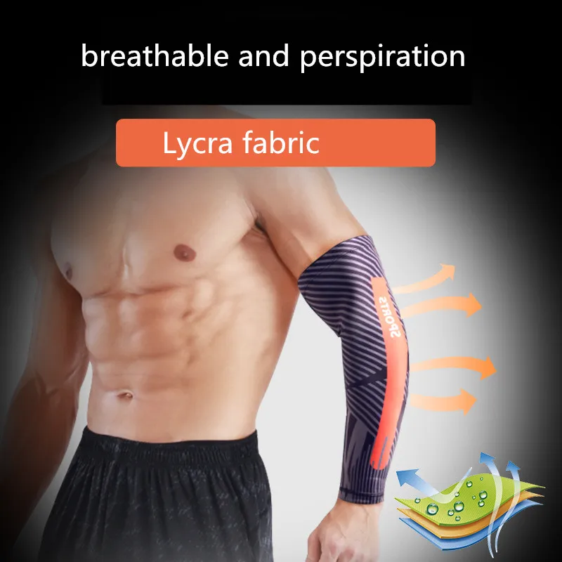 Открытый Спорт 1 шт. дышащие рукава для бега баскетбольные налокотники фитнес