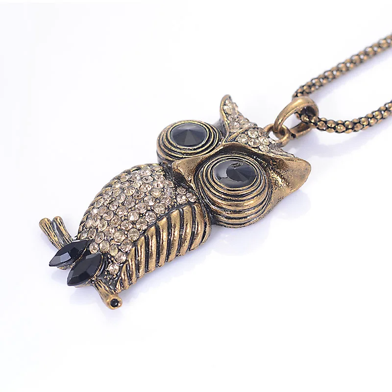 Женское вечернее ожерелье с подвеской в виде совы бабочки слона павлина лягушки