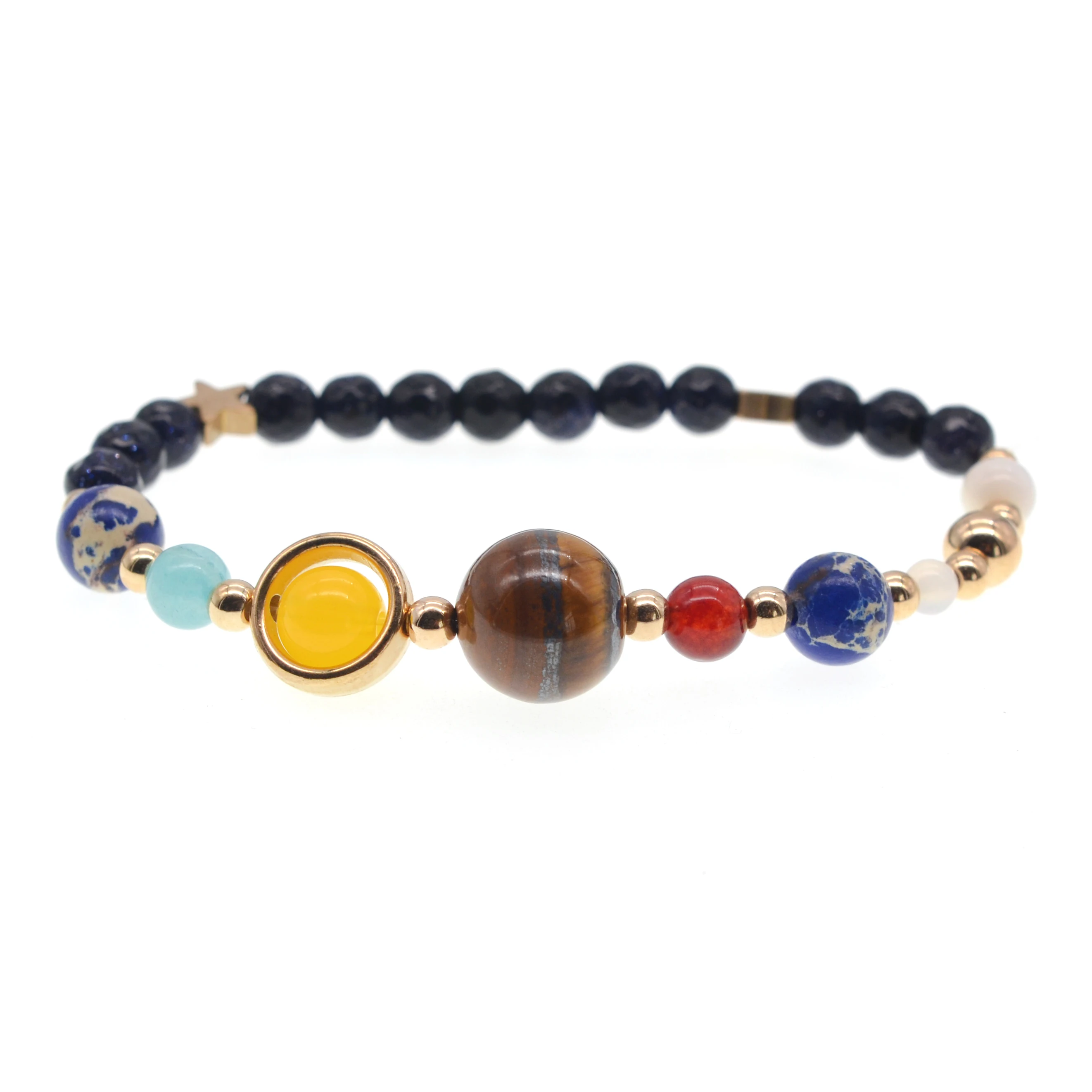 

Colorful Yoga Solar System Eight Planets Bracelet Mens Bracelets 2018 Women Fashion Gifts For