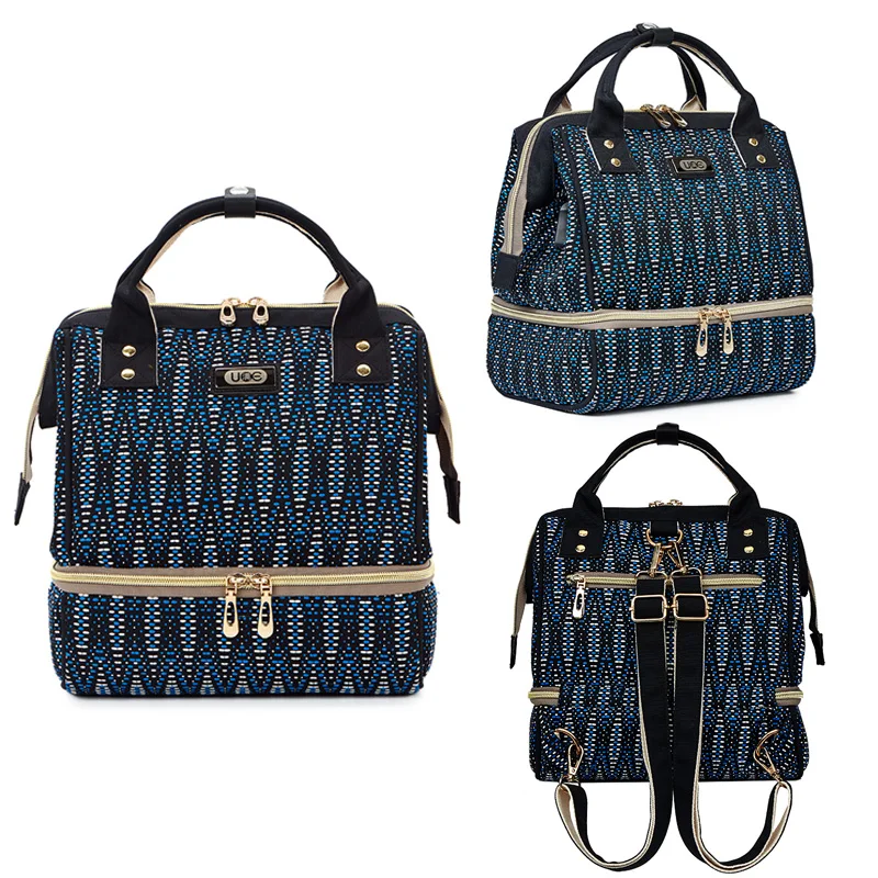 Модный Дорожный рюкзак для мам с USB-зарядкой смены пеленок сумка ухода за детьми |