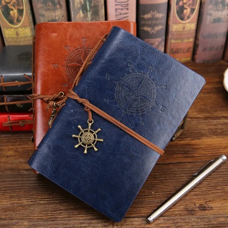 Блокнот на спирали дневник блокнот винтажные Пираты якоря искусственная кожа
