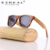 ezreal new bamboo sunglasses men wooden sunglasses women brand designer vintage wood sun glasses oculos de sol masculino
