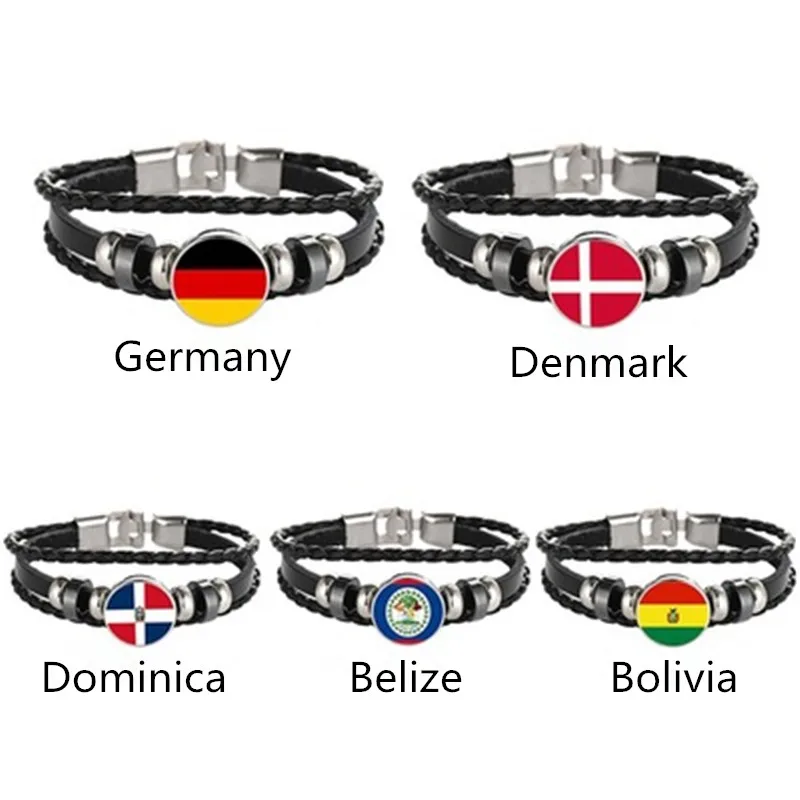 Многослойный кожаный браслет для мужчин и женщин Германия Дания Доминика
