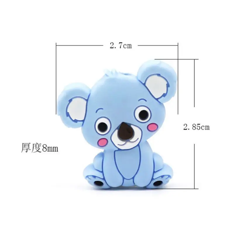 

Silicone Bead Cartoon Animal Koala Teether Teething Safe Baby Care DIY Jewelry Toy Necklace DIY Jewelry Beads Hot