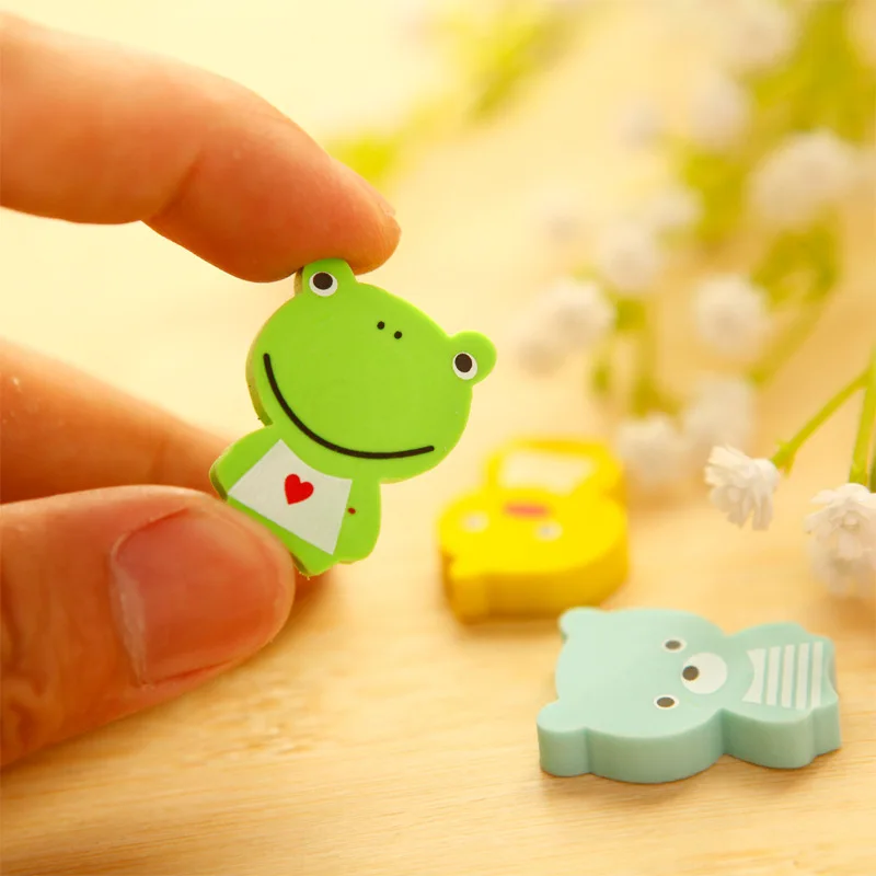 4 шт. Kawaii резиновые ластики зоопарка детские подарочные узкие брюки смешные