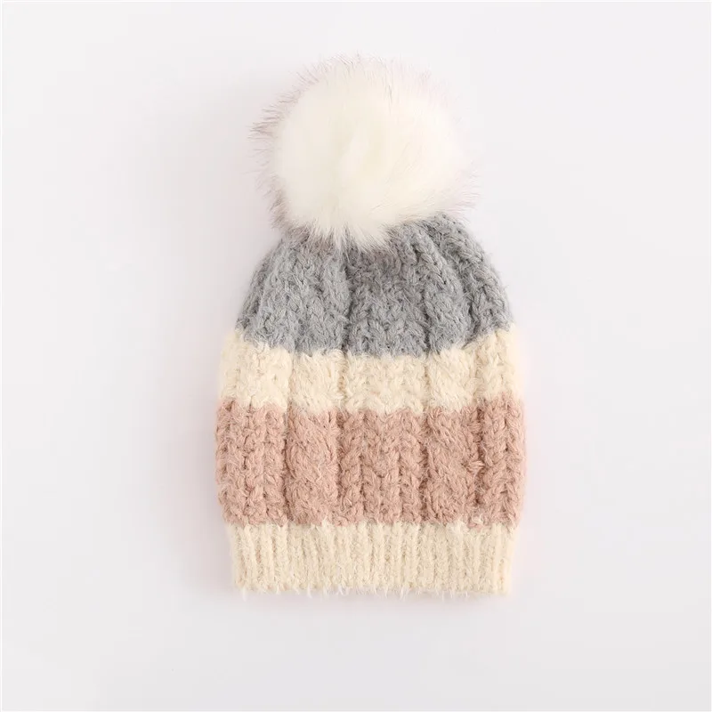 POBING/высококачественные кашемировые женские зимние шапки в стиле пэчворк вязаные