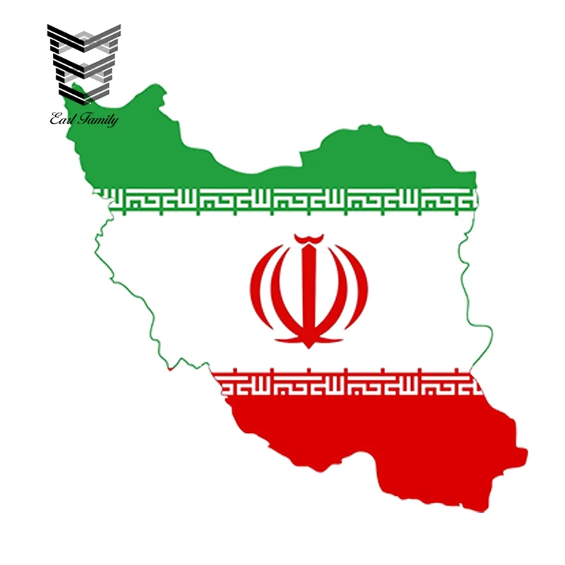 

EARLFAMILY 13 см x 11,3 см автостайлинг флаг карты Ирана Автомобильная наклейка силуэт для бампера холодильника двери ноутбука водонепроницаемые аксессуары