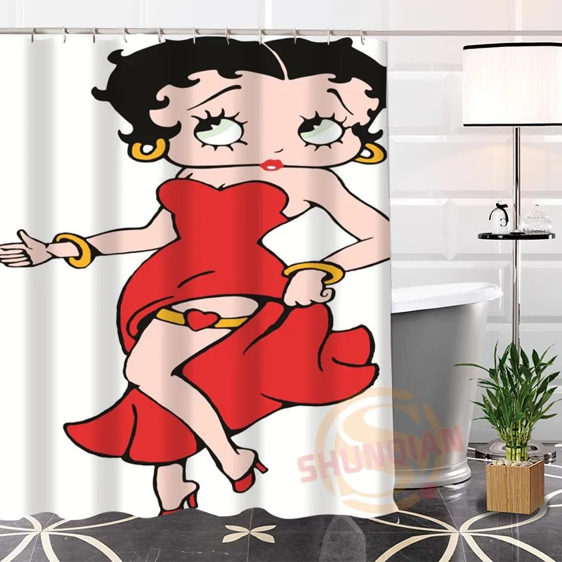 Современная занавеска для душа ShunQian Betty Boop лучшая Экологически чистая Заказная