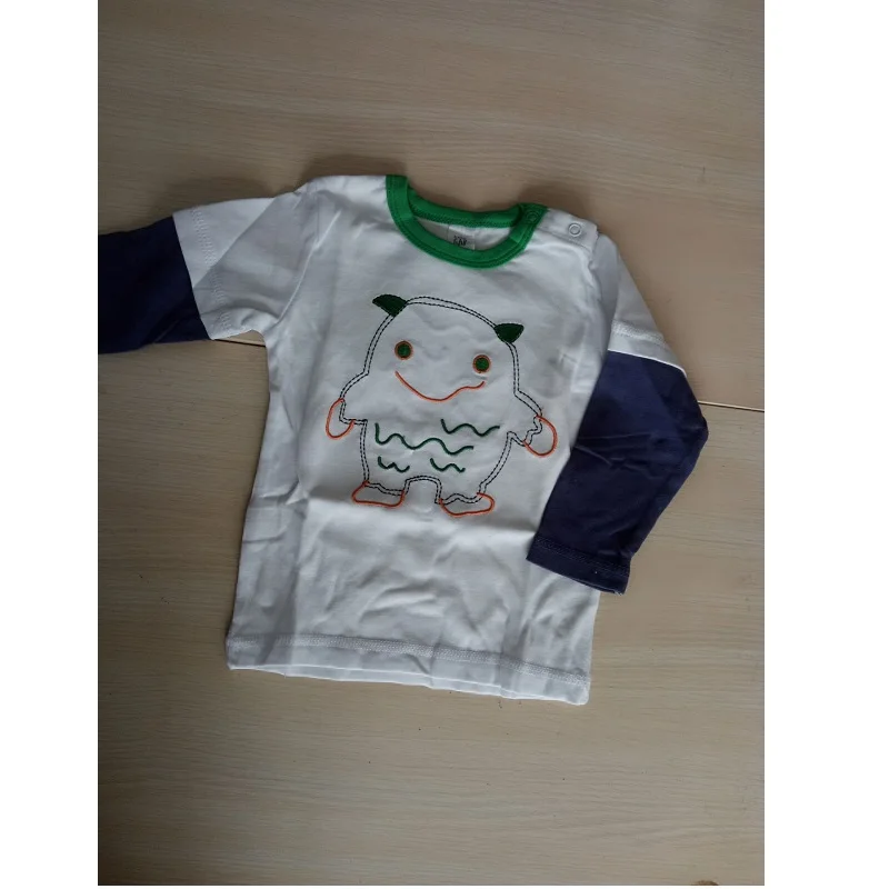 2017 Весенняя футболка для маленьких мальчиков с изображением монстра Детские