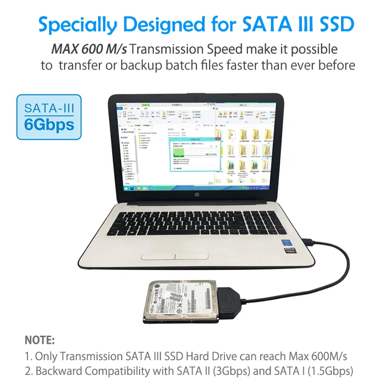 Горячий USB 3 0 SATA кабель адаптер на III конвертер Поддержка UASP до 6 Гбит/с для 2 5