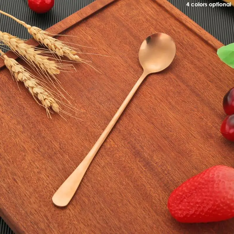 Длинная ручка из нержавеющей стали ледяная чайная и кофейная ложка ложки кухонная посуда