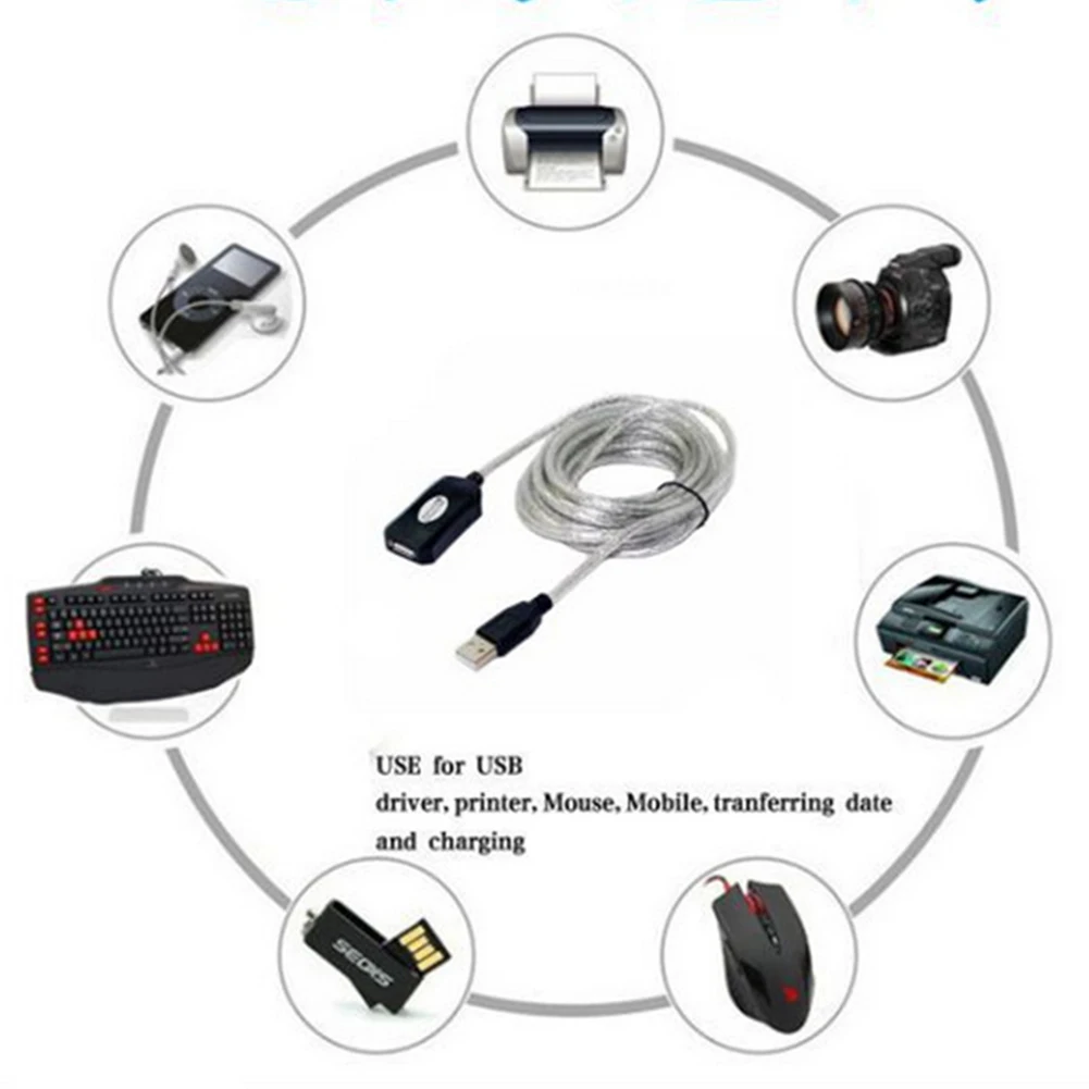 Высокое качество 5 м Тип usb (мама) a входящий штекер Активный удлинитель