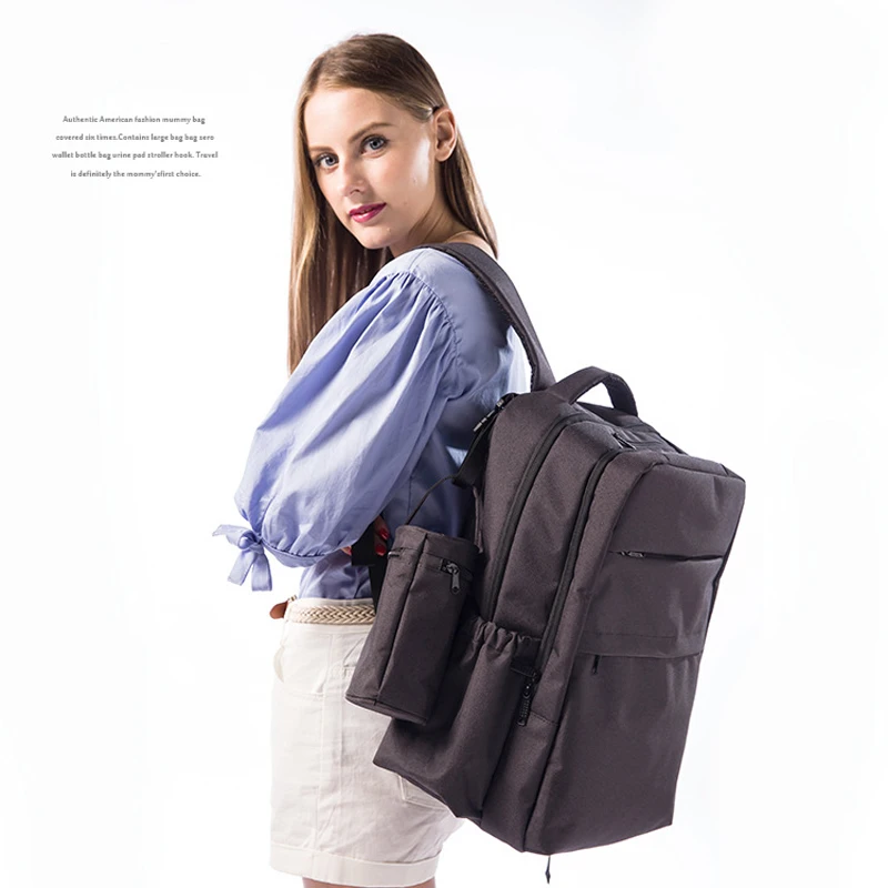

3 Solid Colors Travel&Outdoor Play Baby New Diaper Totes New Mummy Backpack Large Capacity Travel Changing Bags