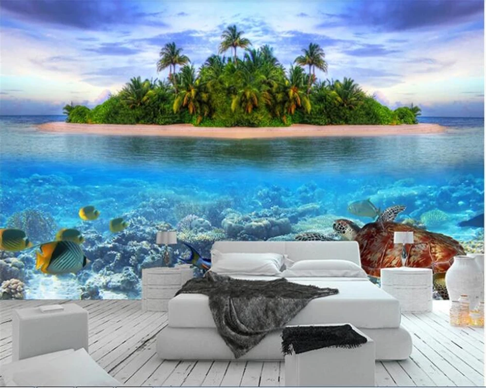 3D-обои beibehang с рисунком морского существа сказочного островка - купить по