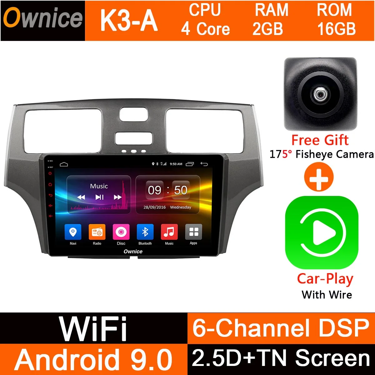 Ips " 8 Core 4G+ 32G Android 9,0 Автомобильный DVD Радио GPS; Мультимедийный проигрыватель для Lexus ES ES250 ES300 ES330 2004 2005 2006 CarPlay DSP - Цвет: K3-A-CarPlay