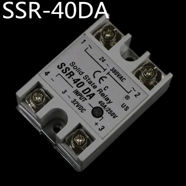 Промышленное твердотельное реле SSR 40A с защитным флагом 40DA DC control AC|relay ssr 40a|ssr 40asolid