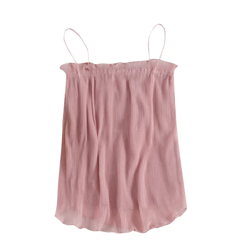 Новинка 2019 модная летняя пикантная женская шифоновая жилетка однотонная майка с