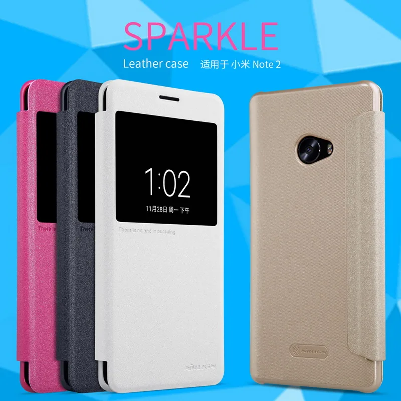 Кожаный чехол книжка с окошком для Xiaomi Mi Note 2 Pro Prime NILLKIN|case for xiaomi|leather casecase |