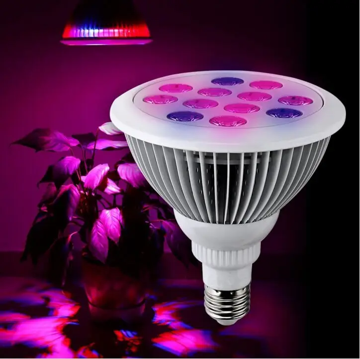 36W PAR38 LED grow light E27 лампа AC85 265V 12 шт. 3 Вт светодиоды красный 650 660nm синий 450 460nm для всех