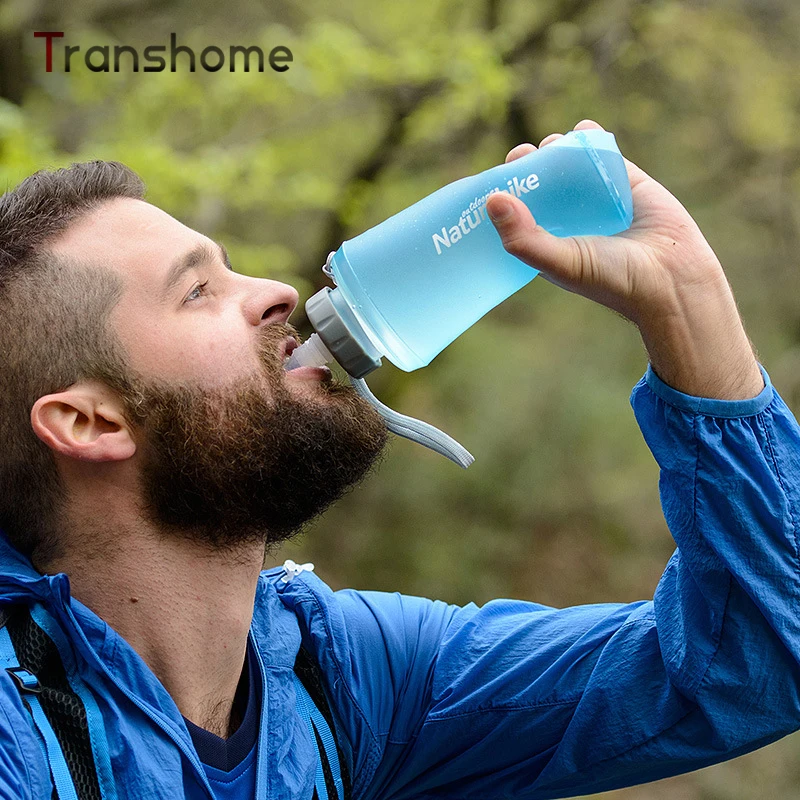 Складная бутылка для воды Transhome 500 мл 750 вместительный оригинальный портативный