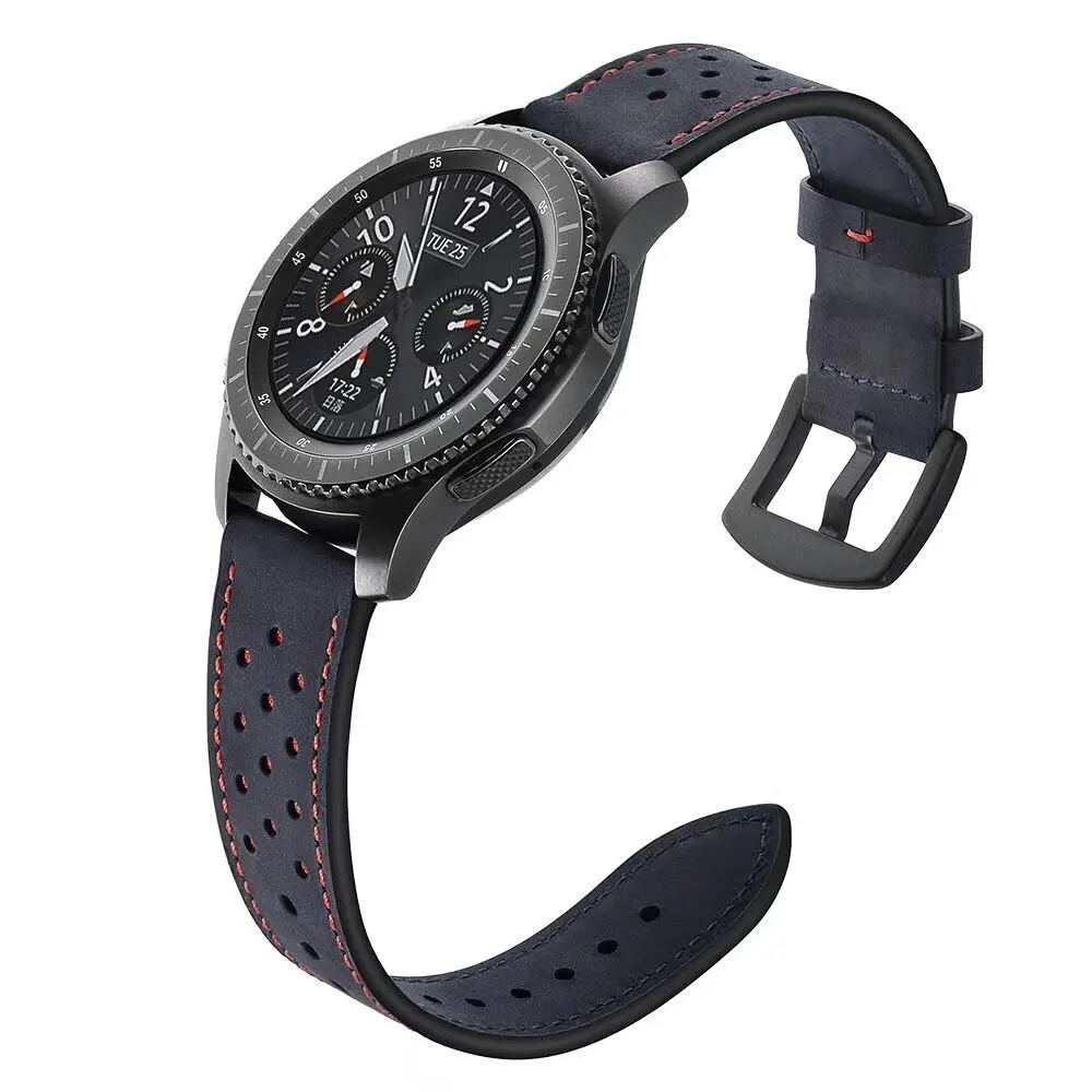 Ремешок для часов из натуральной кожи Samsung Galaxy 42 мм 46 Gear S3 Huawei Watch 2 Pro ремешок Huami 22
