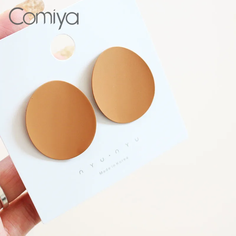 Модные дизайнерские серьги-гвоздики Comiya для женщин круглой формы элегантные