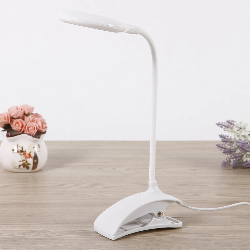 USB Ночник LED 360 градусов вращающийся зажим Настольная лампа Защита глаз чтение