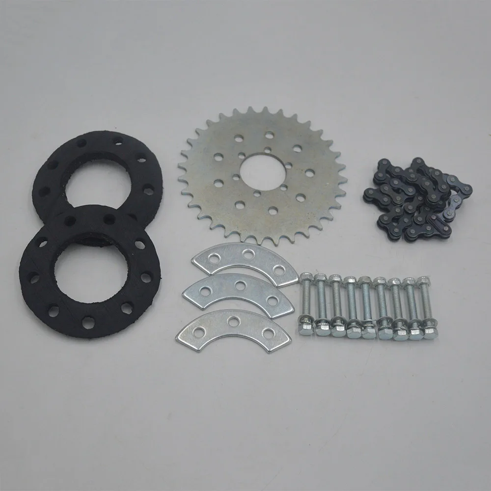 kit 3 Звездочка для мотора, цепное колесо для велосипеда, заднее колесо 32 T, Звездочка для левого привода, комплект двигателя 16 T, адаптер свободного хода для двигателя MY1016Z - Цвет: kit 3