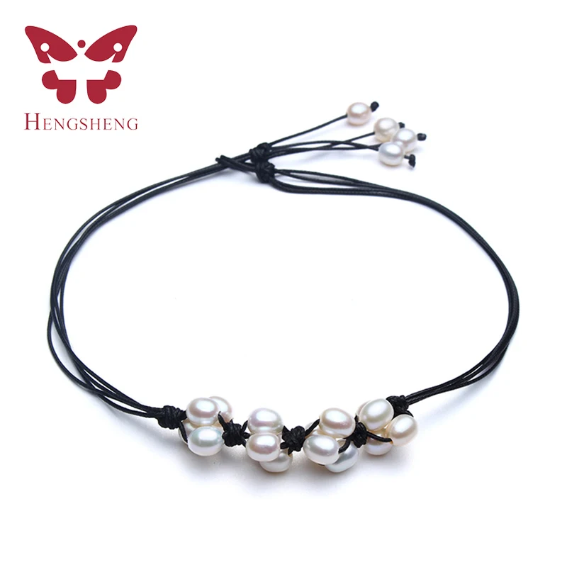 2018 Новый DIY жемчуг Цепочки и ожерелья АААА 8 9 мм пресноводный Fine Jewelry Chocker модные