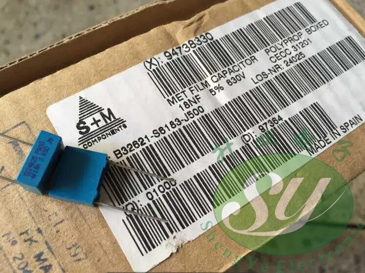 

2019 hot sale 20PCS/50PCS S+M old EPCOS 0.018uf/630v 18nf 182 new film capacitors 10MM free shipping