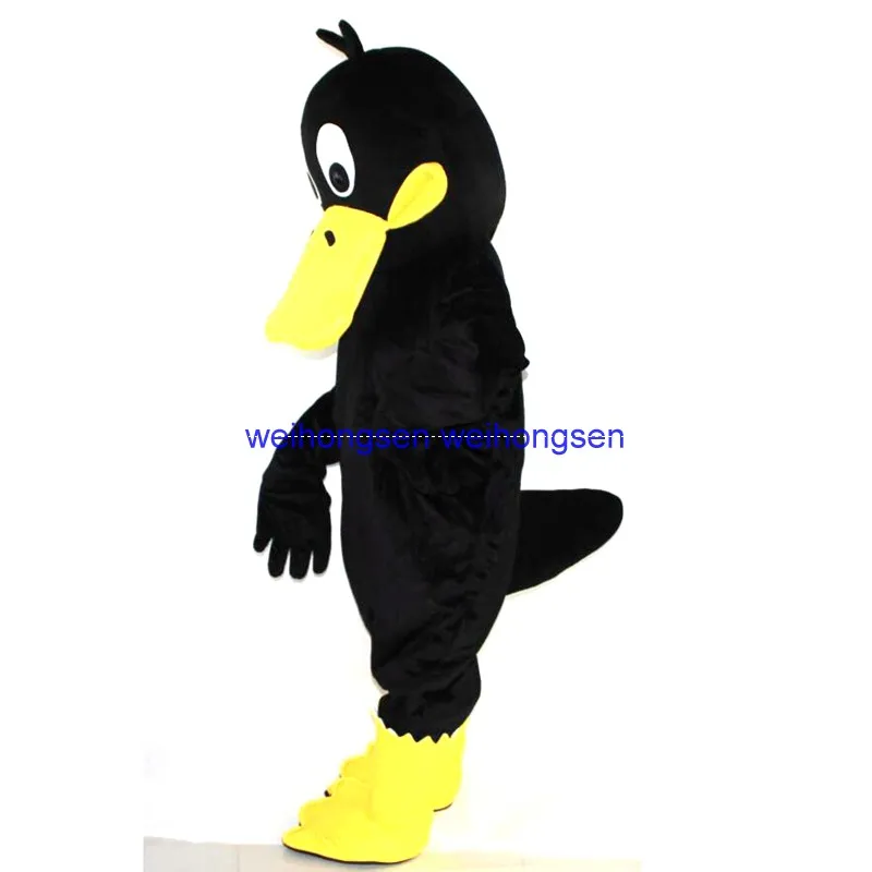 Rapid MaKe real picture Syflyno Lovely Black Duck Mascot Costume adults christmas Halloween Outfit 320 | Тематическая одежда и